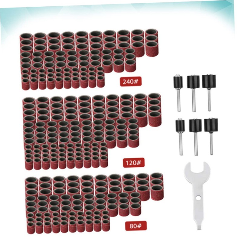Tofficu 307pcs Electric Emery Polishing Circle Durable Emery Grinding Discs