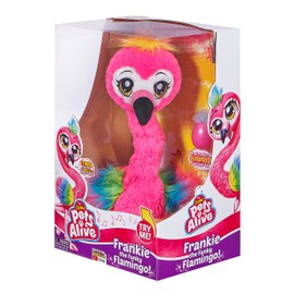 Pets Alive Frankie the Flamingo Pink - 15" Interactive Animal Dancing Plush with 3 Songs, Includes Baby Collectible Flamingo, Party Plush Toy Kids Ages 3+ by ZURU, 9.45*7.09*14.96inch