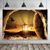 Canessioa Jesus Christ Cross Backdrop Resurrection of Jesus He is