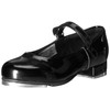 Leo girls Rhythm Tap Dance Shoe, Black, 11.5 Little Kid