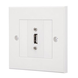 USB 2.0 Modular Faceplate/Wall Outlet (1 x USB 2.0 Port)