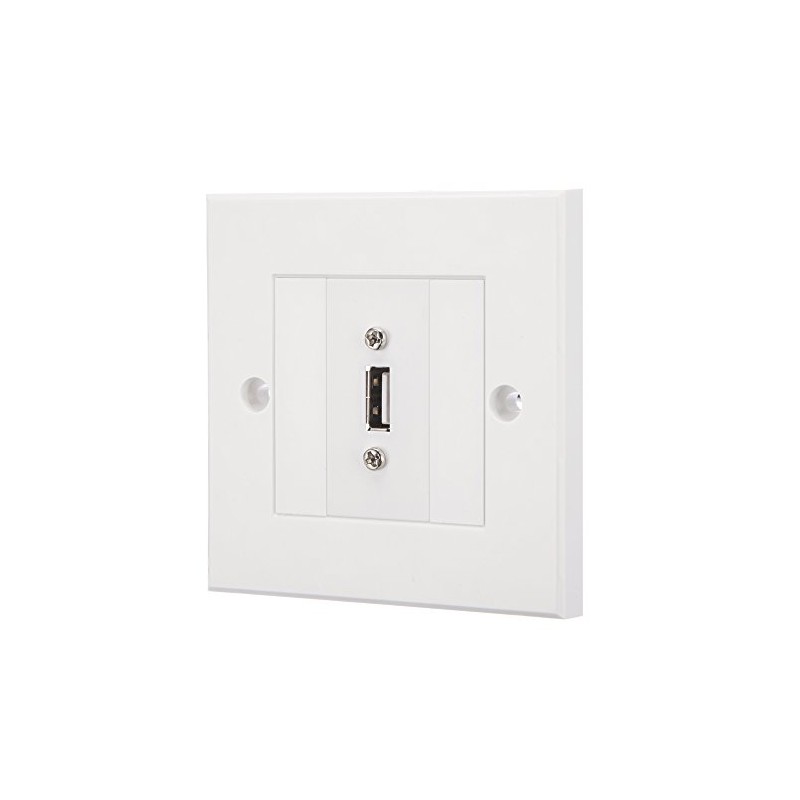 USB 2.0 Modular Faceplate/Wall Outlet (1 x USB 2.0 Port)