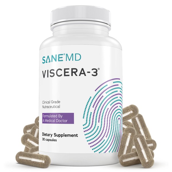 SANE - Viscera 3 Postbiotics with Tributyrin - Sodium Butyrate Supplement for Gas and Bloating Relief - Gut Health - IBS & Leaky Gut Butyric Acid Supplement