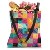 Retro Quilt 80's 90's Inspired Colorful Patchwork Pattern Tote Bag
