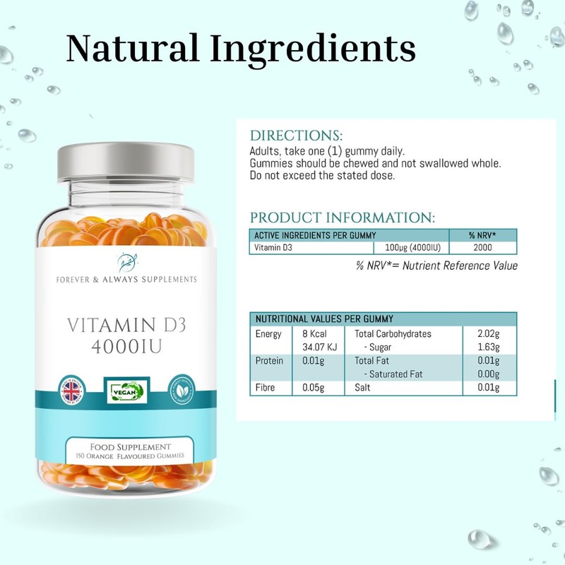Vitamin D3 4000iu - High Strength 100μg - 5 Months