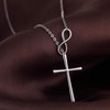 MiaofuMF Infinity Cross Necklace for Women Dainty Cross Pendant Necklae