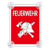 Fire Brigade Sign for Car with 4 x Suction Cups