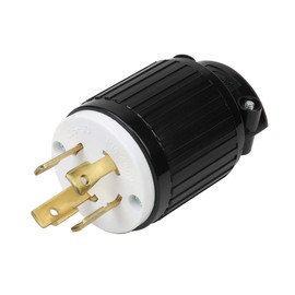 Nema L16-30P Male 30A 480V Industrial Grade AC Power Plug, NEMA L16-30P Locking Plug, 3-Pole, 4-Wire Grounding, AC 60HZ