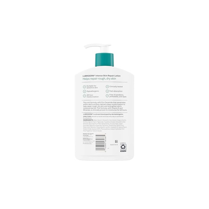 Lubriderm Intense Skin Repair Body Lotion, 16 Ounce