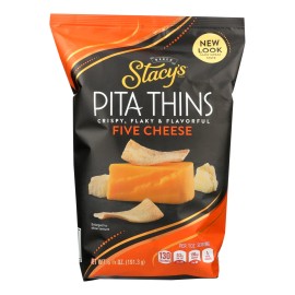 UD_Stacy's Case of 8 6.75 Oz Pita Chips 5 Cheese Pita Crisps Dairy Snacks