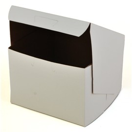 Southern Champion Tray 0902 Premium Clay Coated Kraft Paperboard White Non-Window Lock Corner Bakery Box, 5-1/2" Length x 5-1/2" Width x 4" Height (Case of 250)