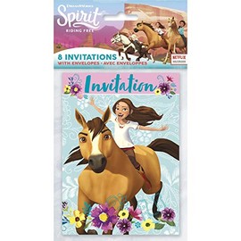 Spirit Riding Free Party Invitations - 5.5” x 4”, 8 Pcs