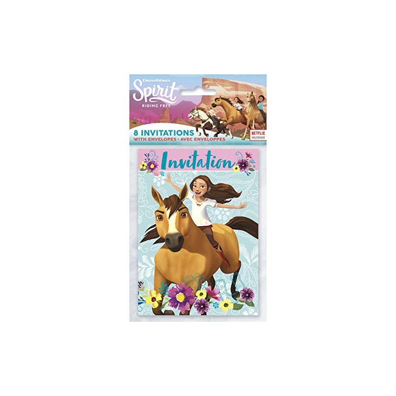 Spirit Riding Free Party Invitations - 5.5” x 4”, 8