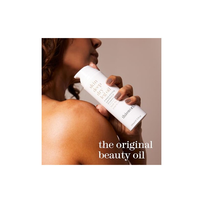This Works Skin Deep Dry Leg Oil, Hydrating Body Moisturiser,