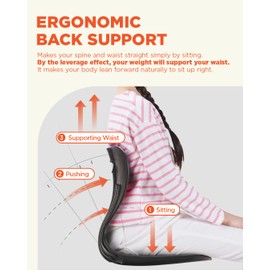 curble Chair [Child] Ergonomic Chair Back Support, Small and Flexible Posture Corrector for Child and Preteen, Perfect for Yoga, Meditation, School, Desk, Floor Seat (Blue)