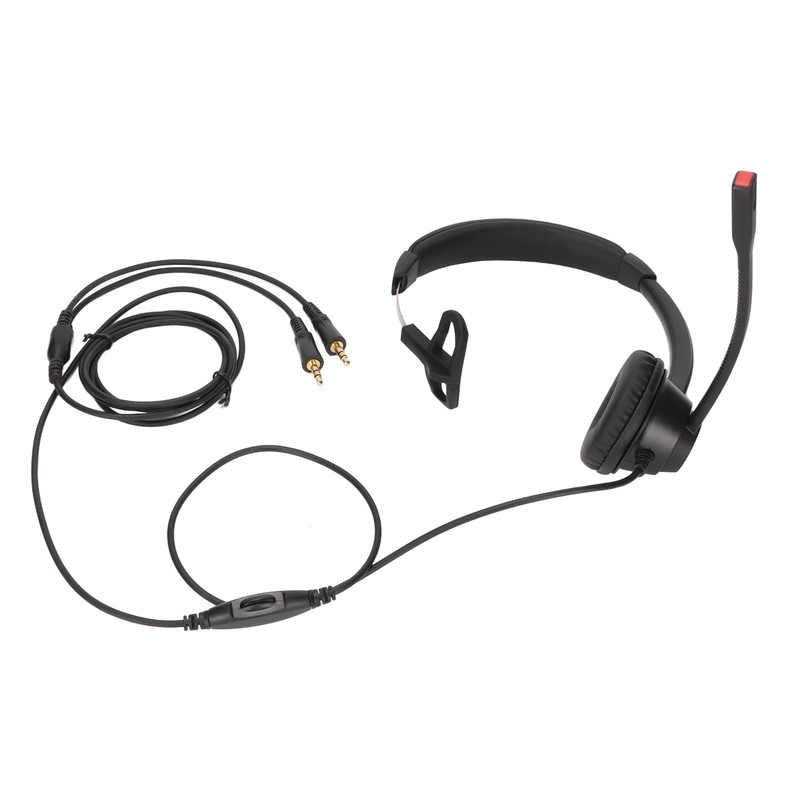 3.5mm Monaural Headset 3 Section Dual 3.5mm Plug PC Business
