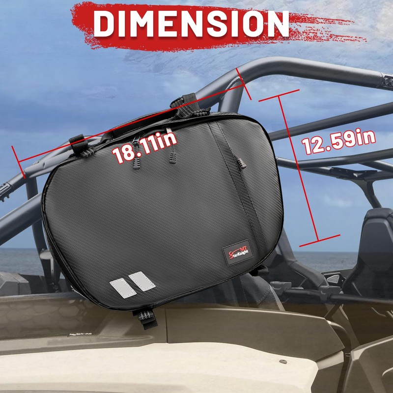 StarknightMT UTV Belt Bag SXS Universal Water Resistant Roll Bar
