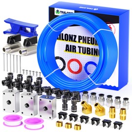 TAILONZ PNEUMATIC Blue 3/8 Inch od 32 Meter 100ft PU Air Tubing Kit Pipe Hose Air Line Tubing Or Fluid Transfer Pneumatic tubing