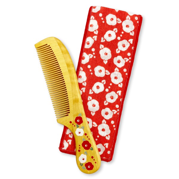 (Styleneo) Wooden Satsuma Tsuzuma Comb, Made in Japan, Natural Squeezing,