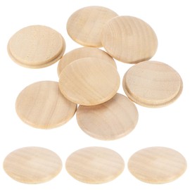 uxcell 8Pcs Wood Button Plugs, 35mm/1.38" Hardwood Screw Hole Plug Mushroom Wooden Caps Buttons Wood Plug for Furniture Woodworking Craft Decor (40mm x 35mm)