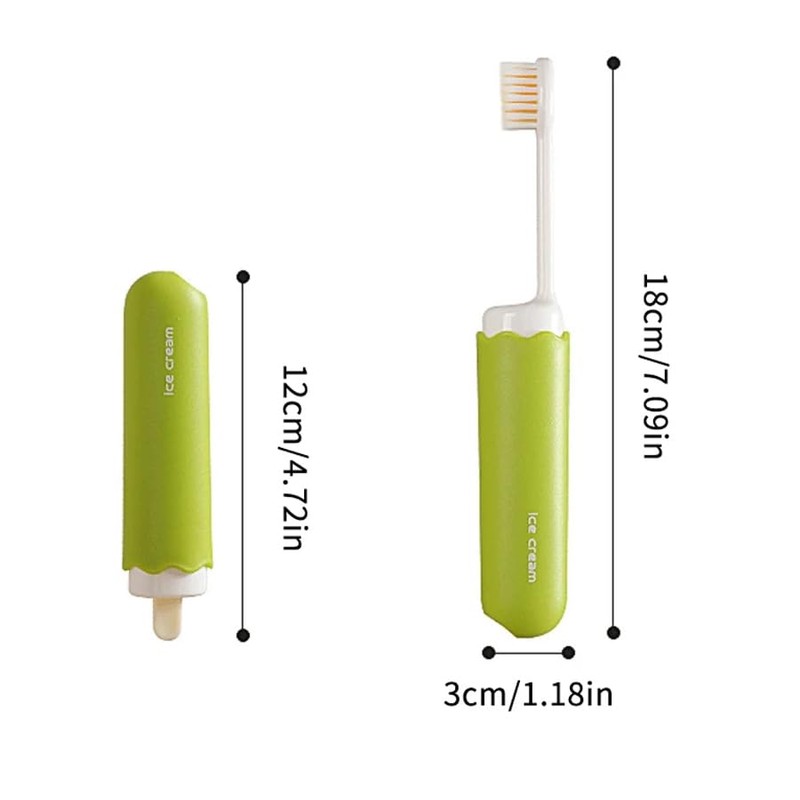 ARFUKA Foldable Travel Toothbrushes Medium Soft Bristles with Case Reusable
