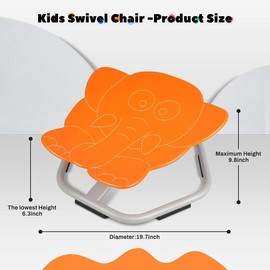Stress-relieving toy Sensory Swivel Chair for Kids with ADHD/Autism,Children's Stress Reduction Toys,Sitting Spinning,Sensory Chair for Kids,Kids Furniture,220LBS Weight Capacity Seat – Sit and Spin Calming Toy for Body Balanc:_ORANGE