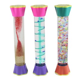 3 Styles of Liquid Dripping Stick Timer Drip Down and Float Up - Calm Down Jar - Soothing and Calming Motion - Liquid Timer Sensory Office Desk Toy - Visual Stimulation (Random Colors)