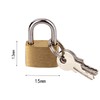 JNAWA Mini Padlock with Keys Long Shackle Solid Brass Padlocks