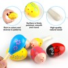 GOGHOST Easter Wooden Egg Shaker Set(6 Pcs), 4 Easter Eggs