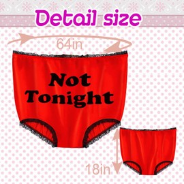 Ranchbtn Funny Underwear for Women, Big Granny Panties Gag Gifts for Adults Men (US, Alpha, 9X-Large, Red)