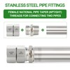 TAISHER 1PCS 304 Stainless Steel Garden Hose Adapter, 3/4" GHT