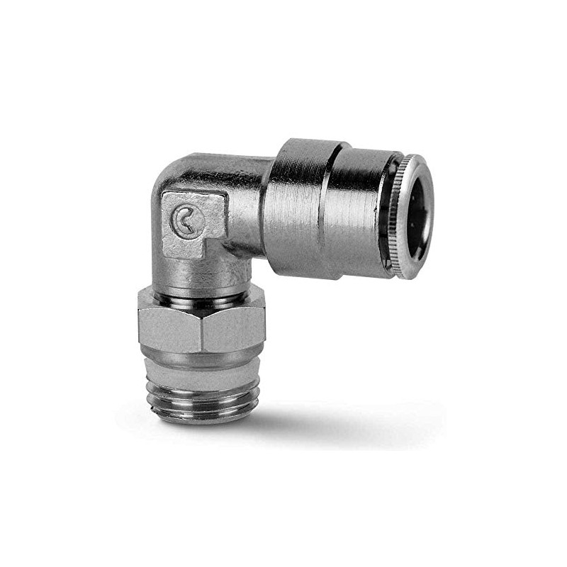 Camozzi S6520 6-1/8 Swivel Elbow, Push In Fitting, 6 mm