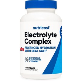 Nutricost Electrolyte Complex (Advanced Hydration with Real Salt®) 120 Capsules - 8 Hydrating Electrolytes & Vitamins, Gluten Free, Non-GMO, Vegetarian