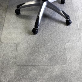 Marvelux Office Chair Mat for Carpets 36" x 48" Durable Clear Carpet Protector Mat for Rolling Chairs Under Desks, Rectangular with Lip APET Carpeted Floor Mat for Computer Workstations