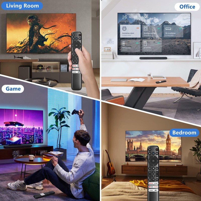 for TCL-Google-TV-Remote Control Replacement,RC813 Compatible with TCL Smart TVs QM8/QM7/S5/S4/S3/Q7/Q6/Q5