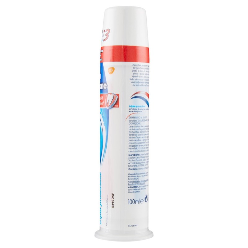 Aquafresh - Dentifricio Denti Tripla Protezione Formula Mineral Smalto 100