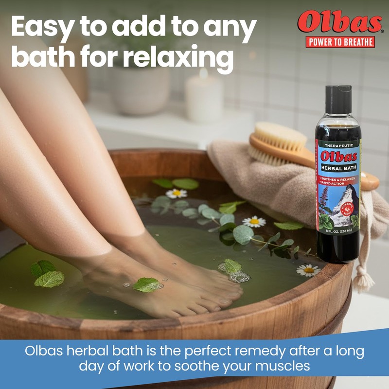Olbas Herbal Bath Sore Muscle Bath Soak & Natural Muscle