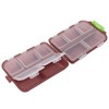 Container, Box Tight Sealing 10 Compartments for Travel (Purple)