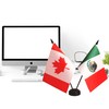 Canada Mexico Friendship Flag, Mexican Desk Flag,Canada Mexican Desk Flag,Twin