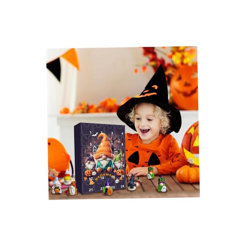 Calendario de Adviento de Halloween con 24 Figuras de Gnomos