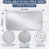 EcoNour X Large Black Silver Truck Sun Shade For Windshield