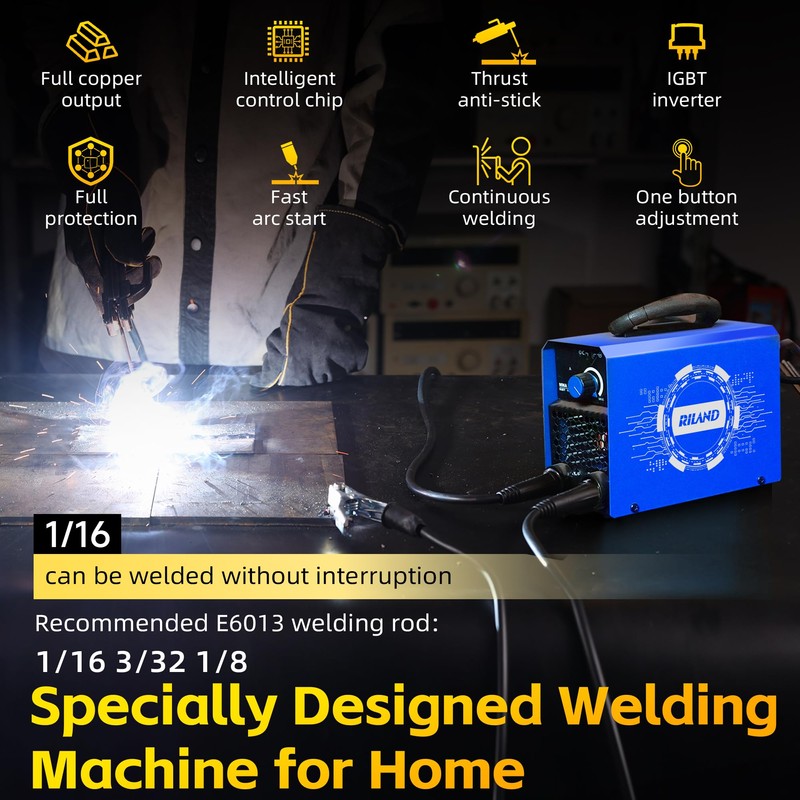 RILAND Stick Welder, 110V Portable ARC Welding Machine – 4.4lb
