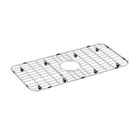 Sink Grid Protector Kitchen Sink Bottom Grid Stainless Steel Sink Grate with Center Drain Metal Sink Grate Protector for Kitchen Single Sink Bowl