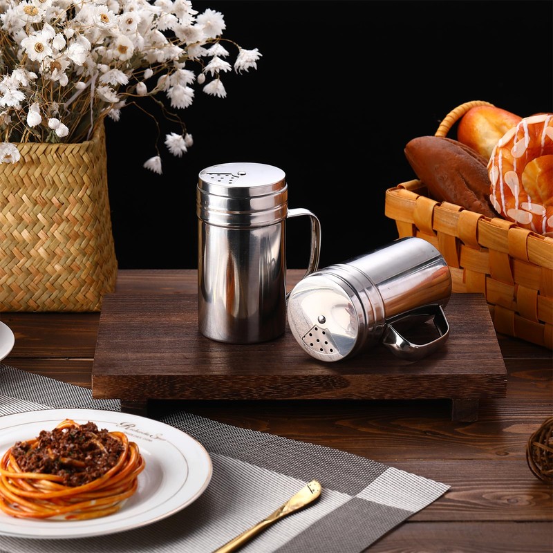 6 Pcs 14 oz Spice Shaker with Holes and Lids