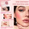 Kpeuuef Soft Cream Blush,Single Matte Face Blush Makeup for Cheeks