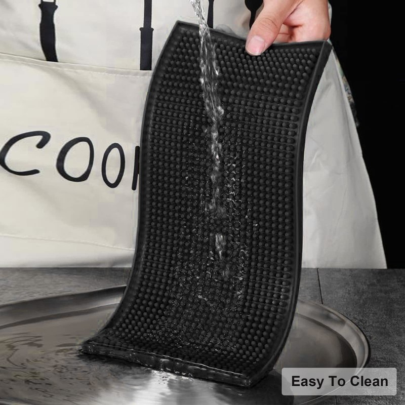 Bar Mat, Black Coffee Drying Mat PVC Bar Service Mat