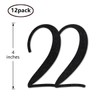 Black Glitter 22 Cut-Out Numbers, 22nd Birthday Party Anniversary Decorations