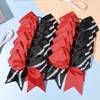 DEEKA 12 PCS Softball Cheer Bows with 2 Glitter Stitching