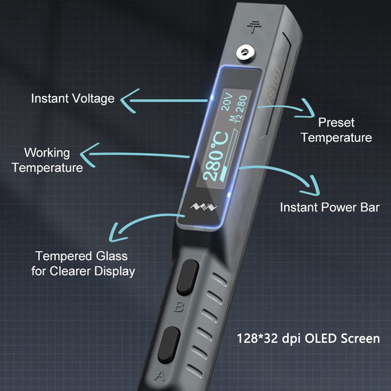 TOOLSAVING TS101 Soldering Iron TS100 Upgraded 90W PD 65W DC