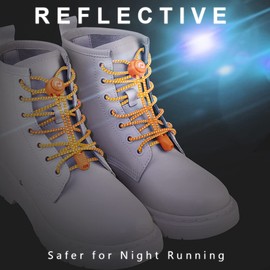 RJ-Sport Elastic Laces with Quick Release - Quick Lacing System for Unique Comfort, Perfect Fit and Strong Hold (Reflective Orange)